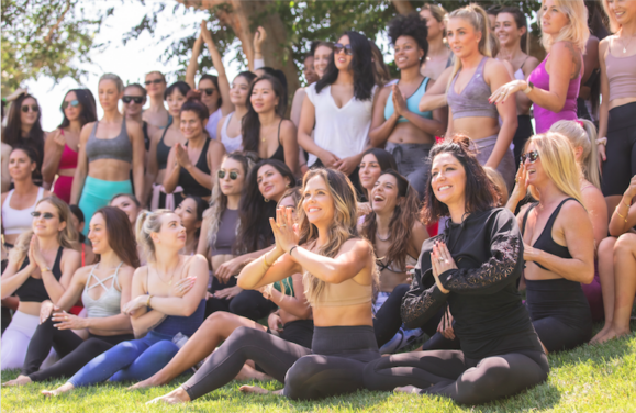 Tone It Up x Shipt Yoga Launch of their upcoming fall challenge meal prep video series