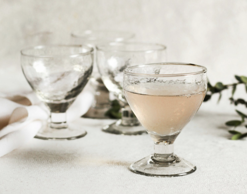 Pebbled Footed Glasses From The Village Green